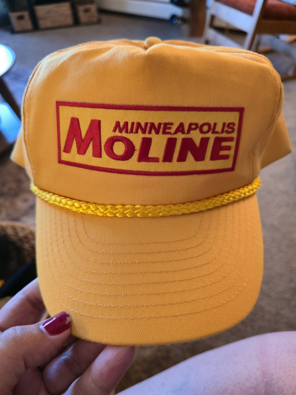 Mens Yellow Logo Cap